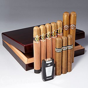 Humidor and cigar combo deal