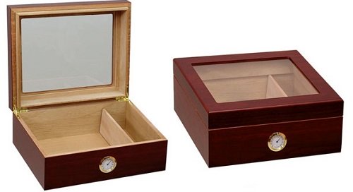 Glass top humidor